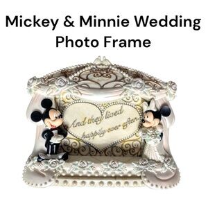 Disney Mickey & Minnie Wedding Photo Frame In Original Box/Packaging